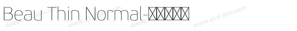 Beau Thin Normal字体转换